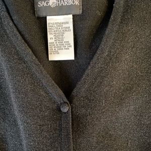 Sweater - Black with silver sparkles, buttoned